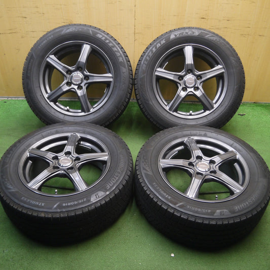 *送料無料* バリ溝！21年！綺麗！9.5分★スタッドレス 215/60R16 ブリヂストン ブリザック VRX3 TOPRUN トップラン PCD114.3/5H★4030613Hス