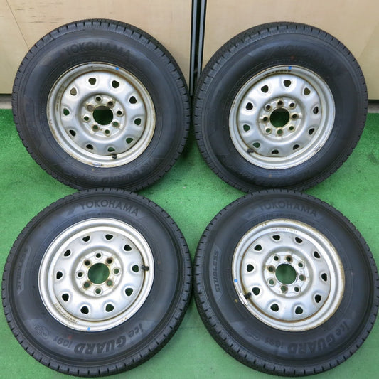 [送料無料]タイヤほぼ未使用！21年★スタッドレス 165/80R13 90/88N ヨコハマ アイスガード iG91 TOPY スチール トピー PCD100 114.3/4H マルチ★3071509イス