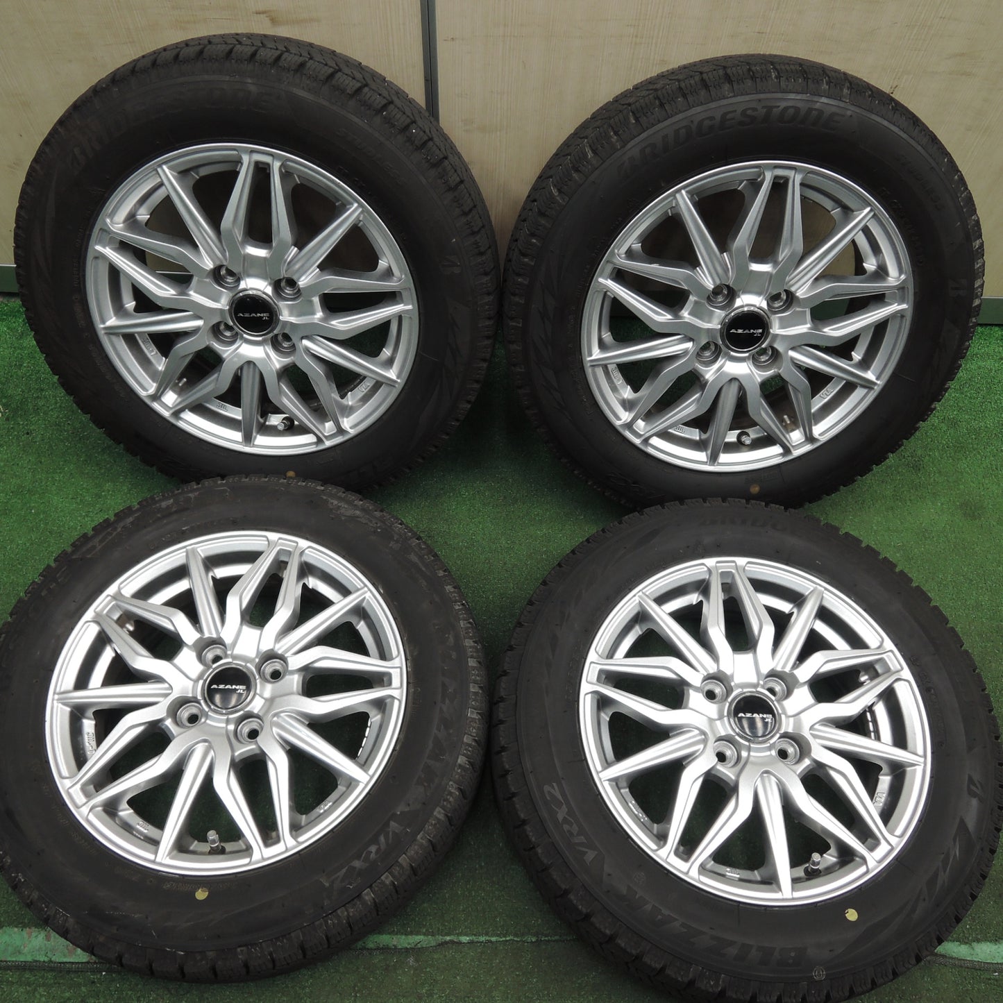 *送料無料* バリ溝！21年！キレイ！9分★スタッドレス 165/65R14 ブリヂストン ブリザック VRX2 AZANE JL 14インチ PCD100/4H★4021717HAス