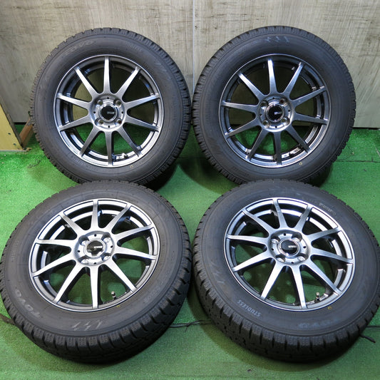 [送料無料]超バリ溝！22年！ほぼ10分★スタッドレス 185/65R15 トーヨー オブザーブ ガリット GIZ Ti WHEELS 15インチ PCD100/4H★3041705Hス