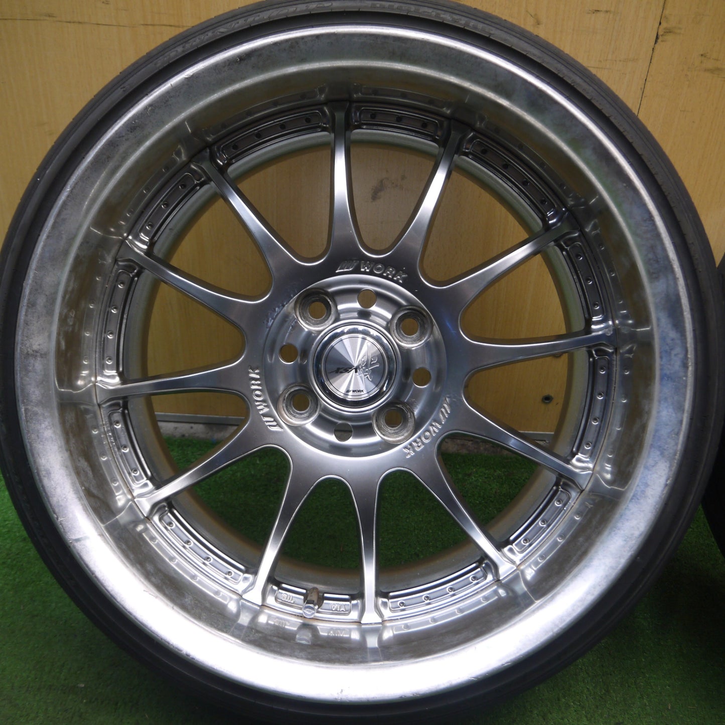 *送料無料* 4本価格★激レア 深リム WORK XSA 戦 165/45R16 8J ダンロップ LE MANS LM704 16インチ ワーク PCD100/4H★4022807Hノ