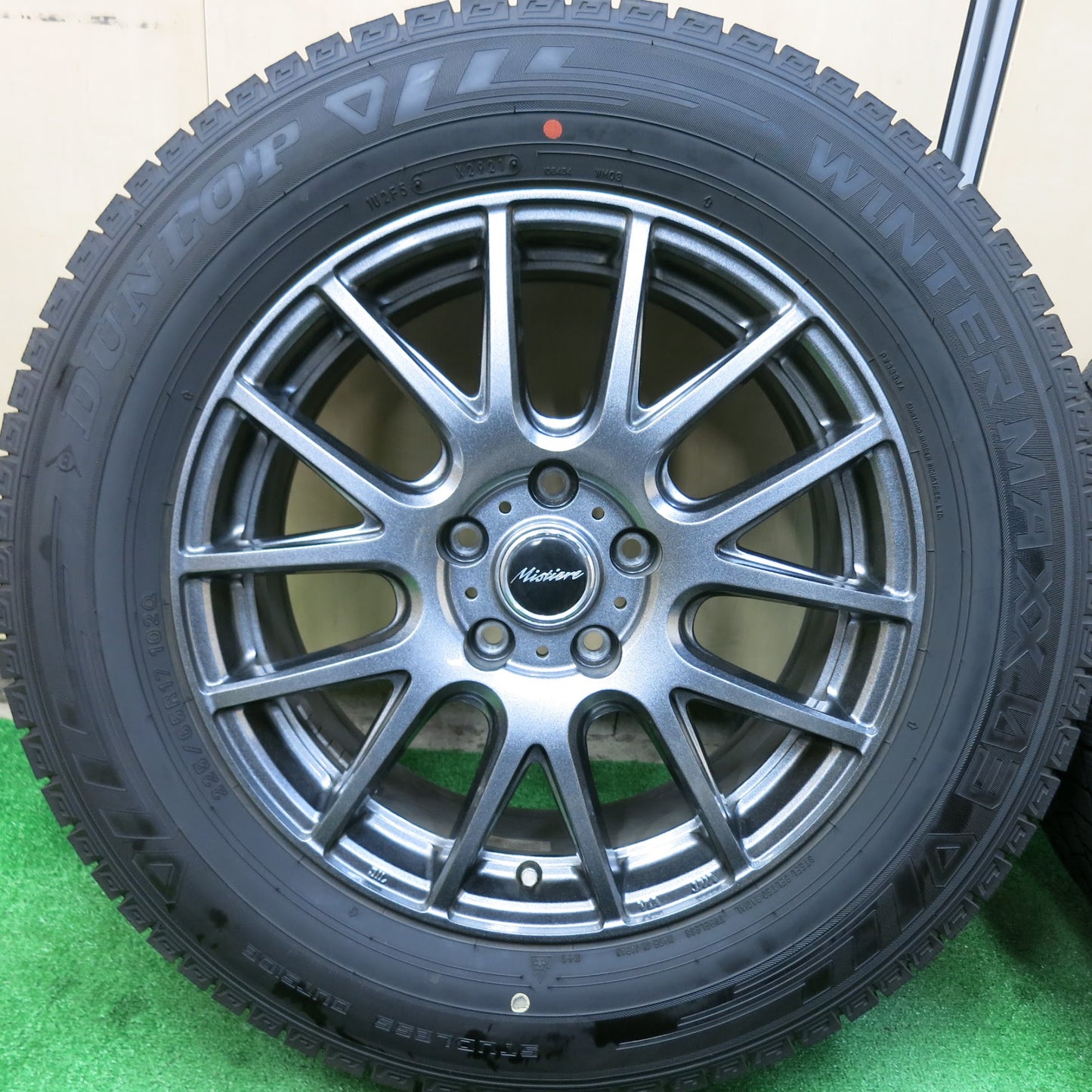 [送料無料]バリ溝！21年！キレイ！9.5分★スタッドレス 225/65R17 ダンロップ ウインターマックス03 Mistiere ミスティーレ 17インチ PCD114.3/5H★3041802ヒス