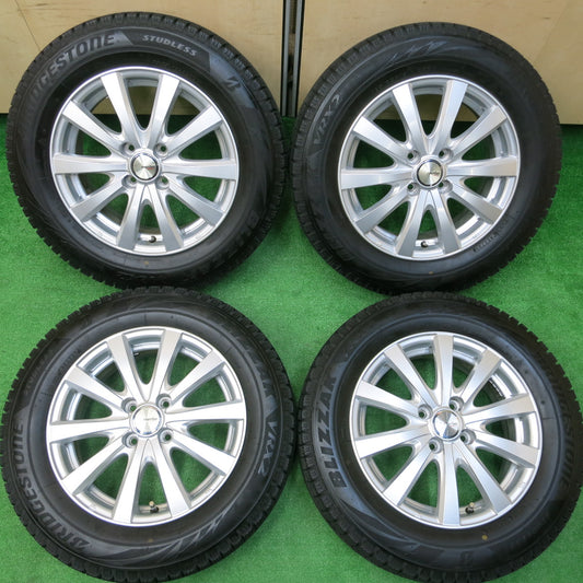 *送料無料*バリ溝！21年！キレイ！9.5分★スタッドレス 185/65R15 ブリヂストン ブリザック VRX2 ravrion RS01 ラブリオン 15インチ PCD100/4H★3112003イス