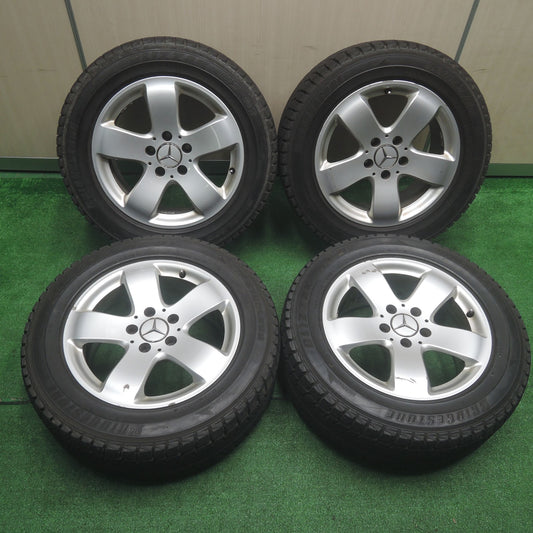 [送料無料]バリ溝！9分★ベンツ Eクラス W211 純正 225/55R16 スタッドレス ブリヂストン ブリザック MZ-01 16インチ PCD112/5H★3090604SYス