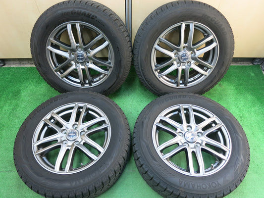 [送料無料]バリ溝！21年！キレイ！9.5分以上★スタッドレス 215/60R16 ヨコハマ アイスガード iG60 SG-E 社外 アルミ 16インチ PCD114.3/5H★3031104ヒス