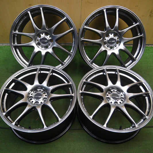 *送料無料*キレイ★WORK EMOTION Kiwami EMT-KWM ホイール 18インチ 18×7.5JJ PCD100/5H ワーク エモーション 極★4012309Hホ