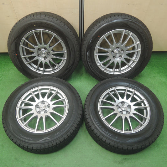 *送料無料* 超バリ溝！キレイ！ほぼ10分★フォレスター等 215/65R16 スタッドレス ダンロップ ウインターマックス SJ8 ZACK MONZA PCD100/5H★4022711SYス