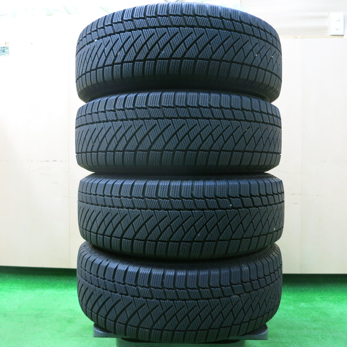 *送料無料*バリ溝！21年！ほぼ10分★トヨタ エスティマ 純正 スチール 195/65R15 スタッドレス バイキング ウィンテック WT6 PCD114.3/5H★3121206イス