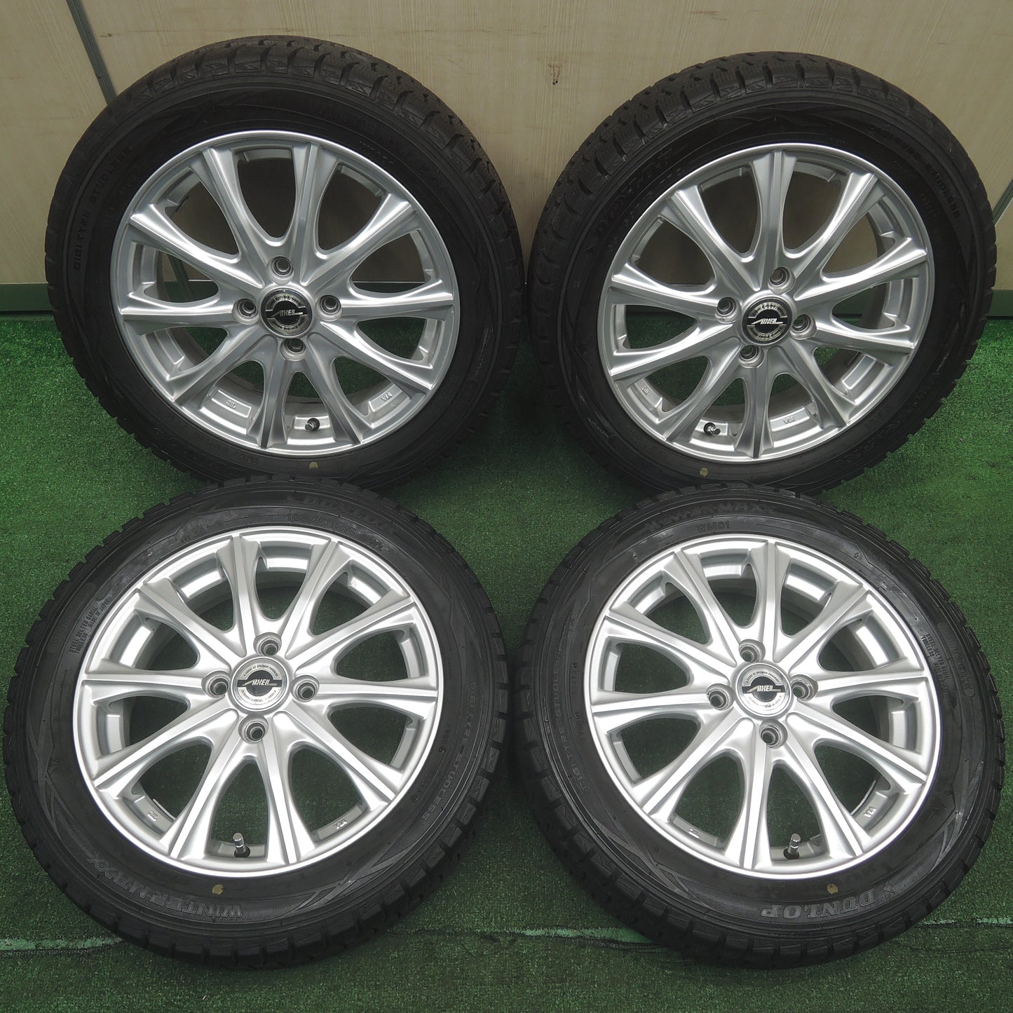 *送料無料*キレイ★スタッドレス 165/60R15 ダンロップ ウインターマックス WM01 AXEL アクセル 15インチ PCD100/4H★3110703NJス