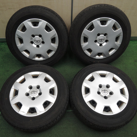 *送料無料* バリ溝！21年！9.5分★トヨタ 60系 ノア ヴォクシー 純正 スチール 195/65R15 ダンロップ EC202 15インチ PCD114.3/5H★4020406HAノ