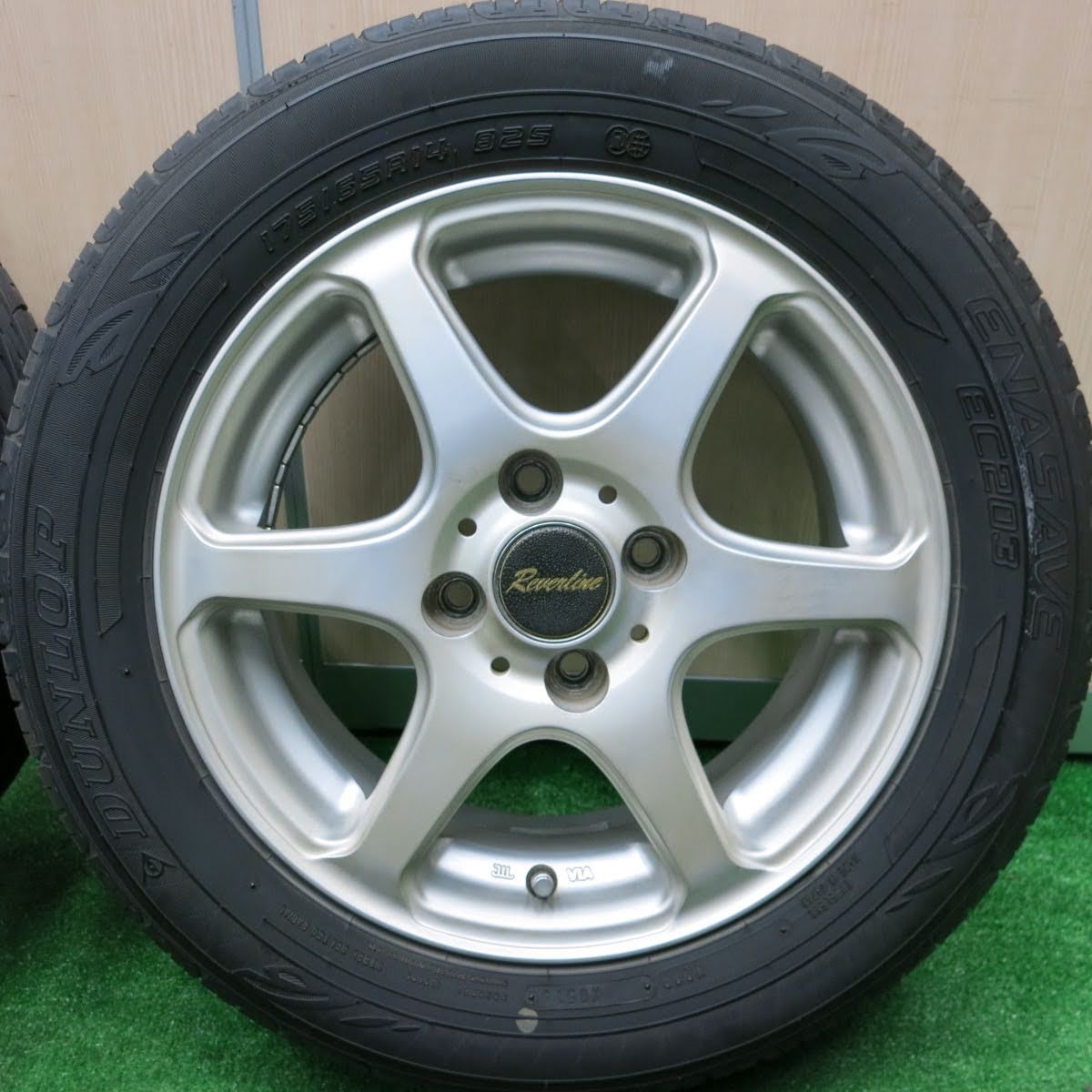 [送料無料]バリ溝！9.5分★175/65R14 ダンロップ エナセーブ EC203 Reverline リバーライン 14インチ PCD100/4H★3101403HAノ