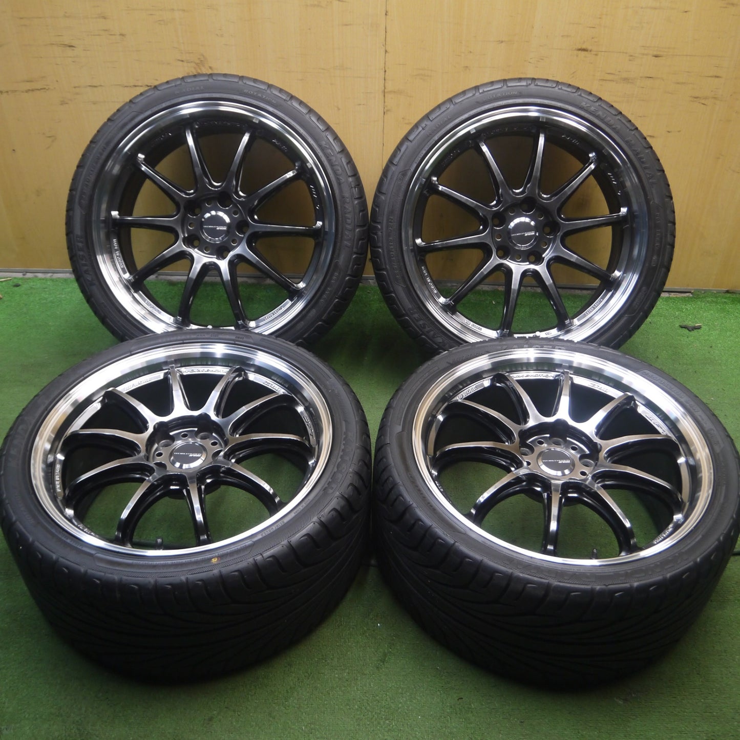 *送料無料* バリ溝！20年！綺麗！9.5分★WORK EMOTION ZR10 WFT EMTZR10 225/40R18 255/35R18 ケンダ カイザー ワーク PCD114.3/5H★4030601Hノ