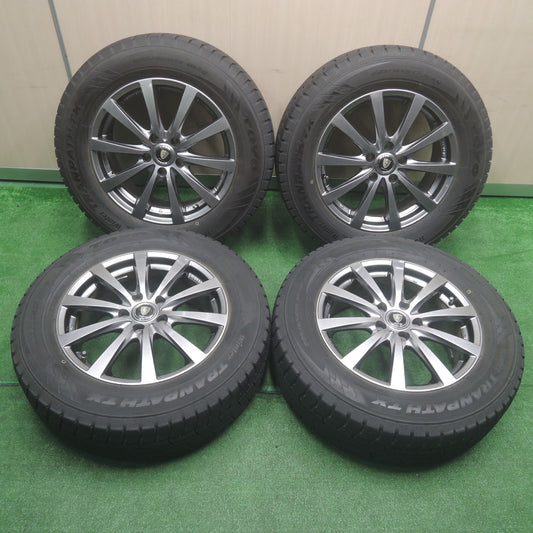 [送料無料]バリ溝！綺麗！9.5分★スタッドレス 225/65R17 トーヨー ウインタートランパス TX MANARAY SPORT マナレイスポーツ 17インチ PCD114.3/5H★3092007SYス