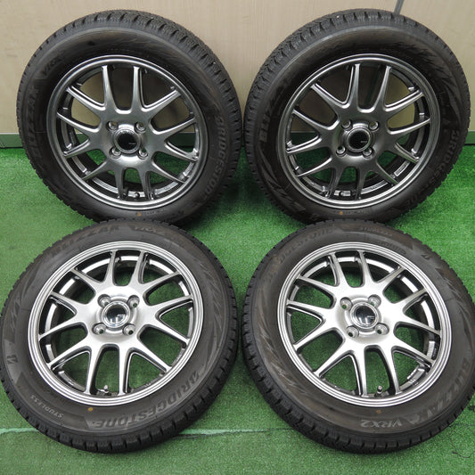 *送料無料*バリ溝！22年！キレイ！ほぼ10分★スタッドレス 165/60R15 ブリヂストン ブリザック VRX2 ZACK JP-205 MONZA 15インチ PCD100/4H★3122314HAス