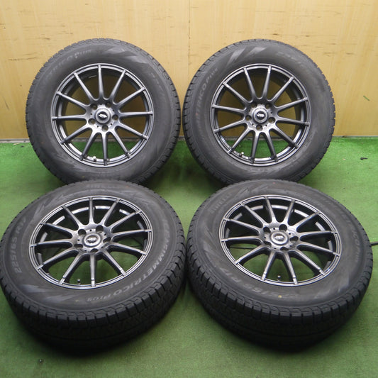 *送料無料* バリ溝！キレイ！8.5分★スタッドレス 225/65R17 ピレリ アイスアシンメトリコ プラス TEAD テッド 17インチ PCD114.3/5H★4030104KKス