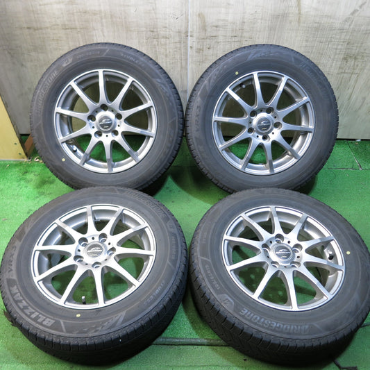 [送料無料]キレイ！21年★スタッドレス 195/65R15 ブリヂストン ブリザック VRX3 SCHNEIDER ATECH シュナイダー 15インチ PCD114.3/5H★3061404Hス