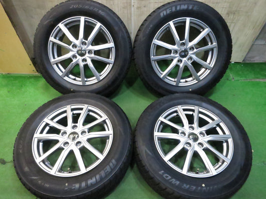 [送料無料]バリ溝！20年！キレイ！8.5分★スタッドレス 205/65R16 デリンテ ウインター WD1 STRANGER ストレンジャー 16インチ PCD114.3/5H★3021011Hス