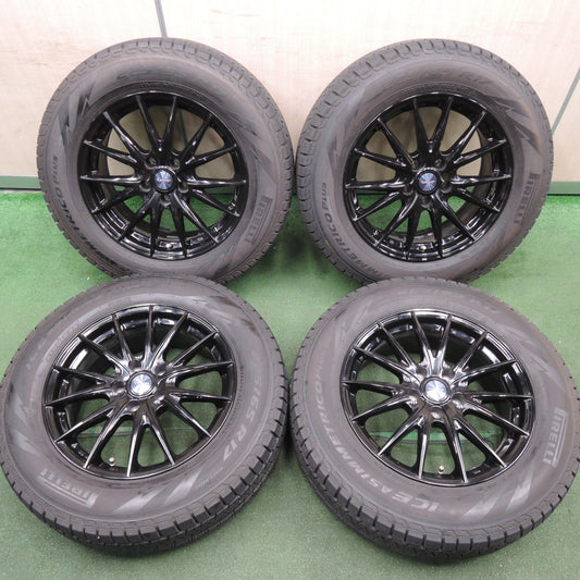 *送料無料* バリ溝！21年！綺麗！9.5分以上★スタッドレス 225/65R17 ピレリ アイスアシンメトリコ プラス VELVA SPORTZ ヴェルヴァ PCD114.3/5H★4030205HAス