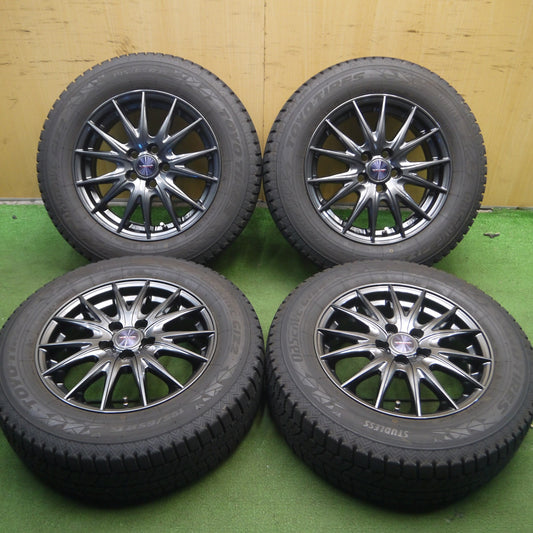 *送料無料* バリ溝！22年！キレイ！ほぼ10分★プリウス等 195/65R15 スタッドレス トーヨー オブザーブ GIZ2 VELVA SPORTZ ヴェルヴァ PCD100/5H★4030804Hス