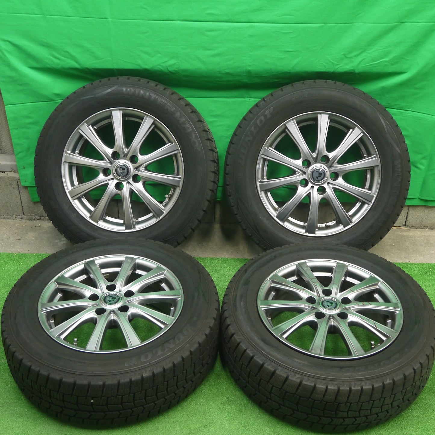 [送料無料]バリ溝！キレイ！9.5分★スタッドレス 205/65R16 ダンロップ ウインターマックス WM02 Claire クレール インターミラノ PCD114.3/5H★3062303Iス