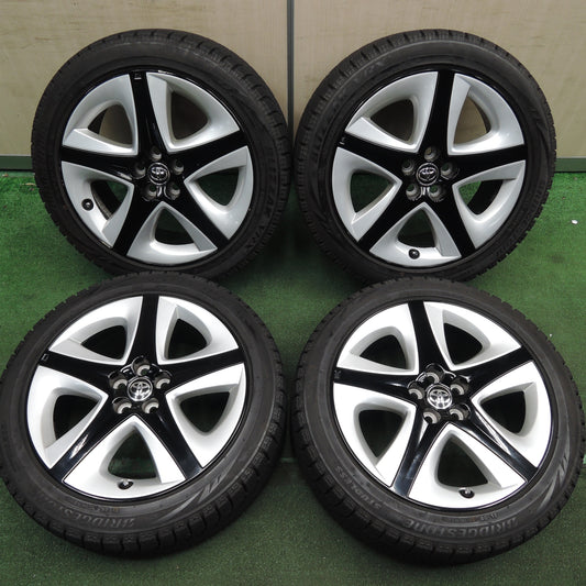 *送料無料* バリ溝！キレイ！9.5分★トヨタ 50系 プリウス ツーリング 純正 215/45R17 スタッドレス ブリヂストン ブリザック VRX PCD100/5H★4021705HAス