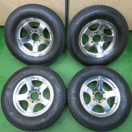 *送料無料* 超バリ溝！9.5分以上★ランクル等 265/65R17 スタッドレス ブリヂストン ブリザック DM-V3 社外 アルミ PCD139.7/6H★4022606イス