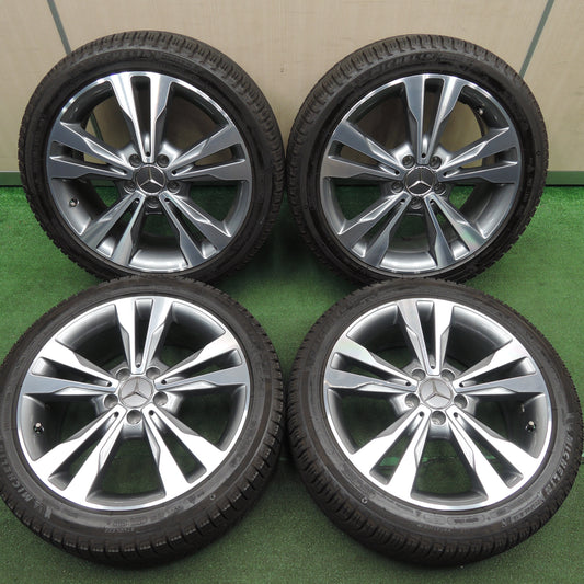 *送料無料*バリ溝！キレイ！8.5分★ベンツ Cクラス W205 C205 純正 225/45R18 スタッドレス ミシュラン X-ICE3+ 18インチ PCD112/5H★3122905HAス