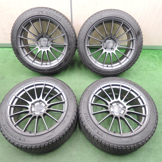 *送料無料*超バリ溝！22年！ほぼ10分★Racing R ENKEI RS05RR 235/45R18 スタッドレス ミシュラン X-ICE SNOW エンケイ PCD112/5H★3120117TNス