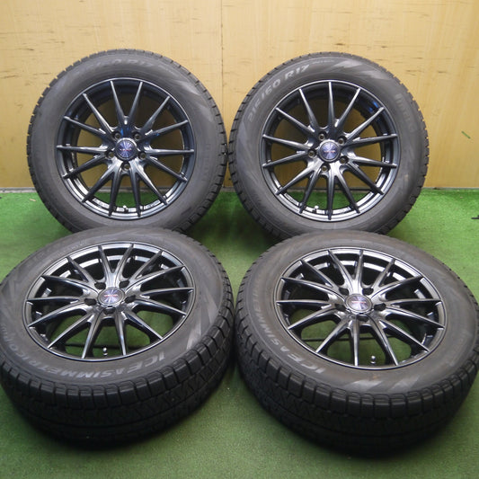 *送料無料* バリ溝！21年！キレイ！9.5分以上★スタッドレス 215/60R17 ピレリ アイスアシンメトリコ プラス VELVA SPORTZ 17インチ PCD114.3/5H★4022805Hス