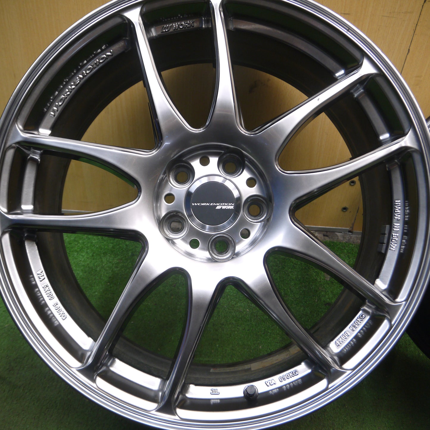 *送料無料*キレイ★WORK EMOTION Kiwami EMT-KWM ホイール 18インチ 18×7.5JJ PCD100/5H ワーク エモーション 極★4012309Hホ