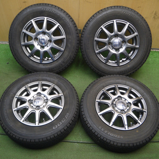 *送料無料* バリ溝！8.5分★スタッドレス 145R12 6PR ブリヂストン W300 TIRO 12インチ PCD100/4H★4021305Hス