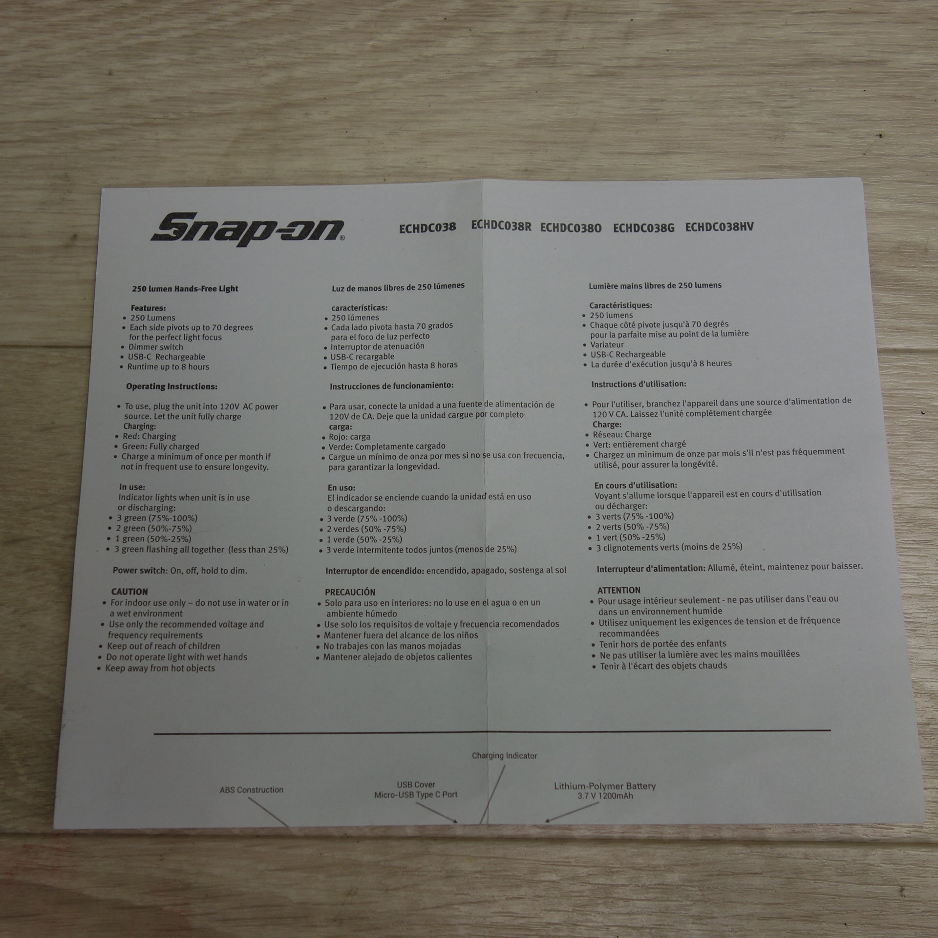 送料無料*美品☆Snap-on スナップオン ハンズフリーネックライト