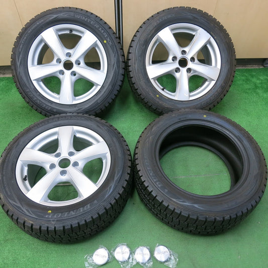 [送料無料]タイヤ未使用！キレイ★ベンツ等 AGA スタッドレス 225/55R16 ダンロップ ウインターマックス WM01 16インチ PCD112/5H★3062308ヌス