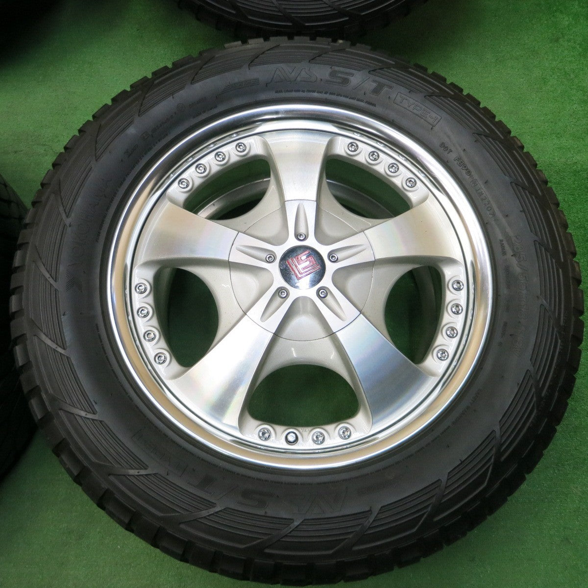 *送料無料* 4本価格★WORK LS105 285/55R18 ヨコハマ AVS S/T TYPE-1 ワーク 18インチ PCD150/5H★4021301イノ