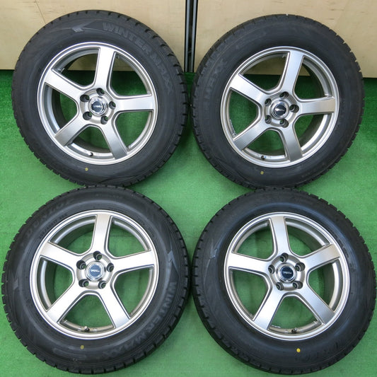 *送料無料* バリ溝！22年！キレイ！9.5分★スタッドレス 225/60R17 ダンロップ ウインターマックス WM02 TOPRUN トップラン 17インチ PCD114.3/5H★4022005イス