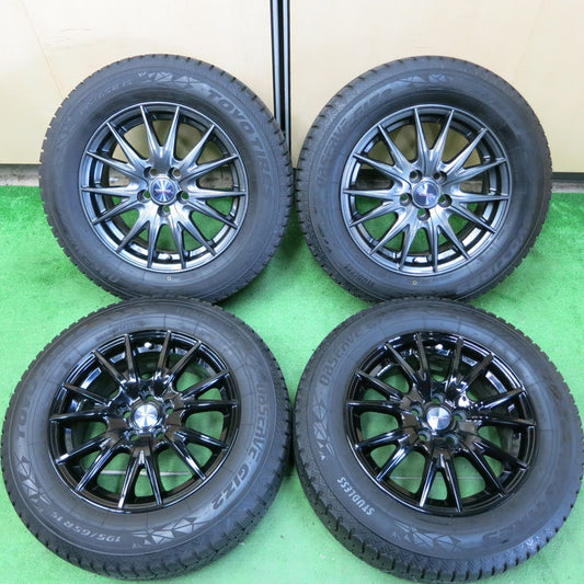 [送料無料]バリ溝！21年！キレイ！9.5分★プリウス 等 195/65R15 スタッドレス トーヨー オブザーブ GIZ2 VELVA SPORT Z ヴェルヴァ PCD100/5H★3063006イス