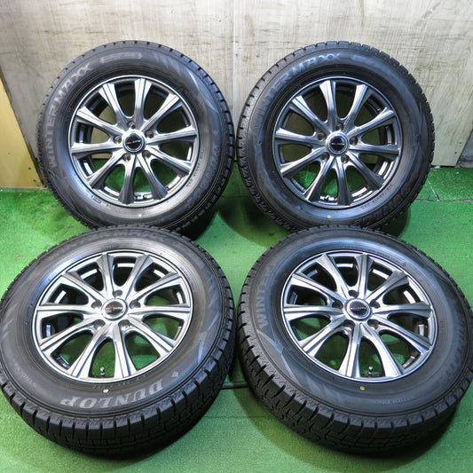 [送料無料]バリ溝！20年！キレイ！9.5分以上★スタッドレス 215/65R16 ダンロップ ウインターマックス WM02 LUTZ weds 16インチ PCD114.3/5H★3061401Hス