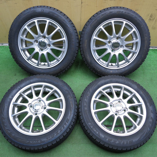 [送料無料]バリ溝！19年！キレイ！ほぼ10分★スタッドレス 155/65R14 ブリヂストン ブリザック VRX2 ECO FORME エコフォルム 14インチ PCD100/4H★3062304Hス